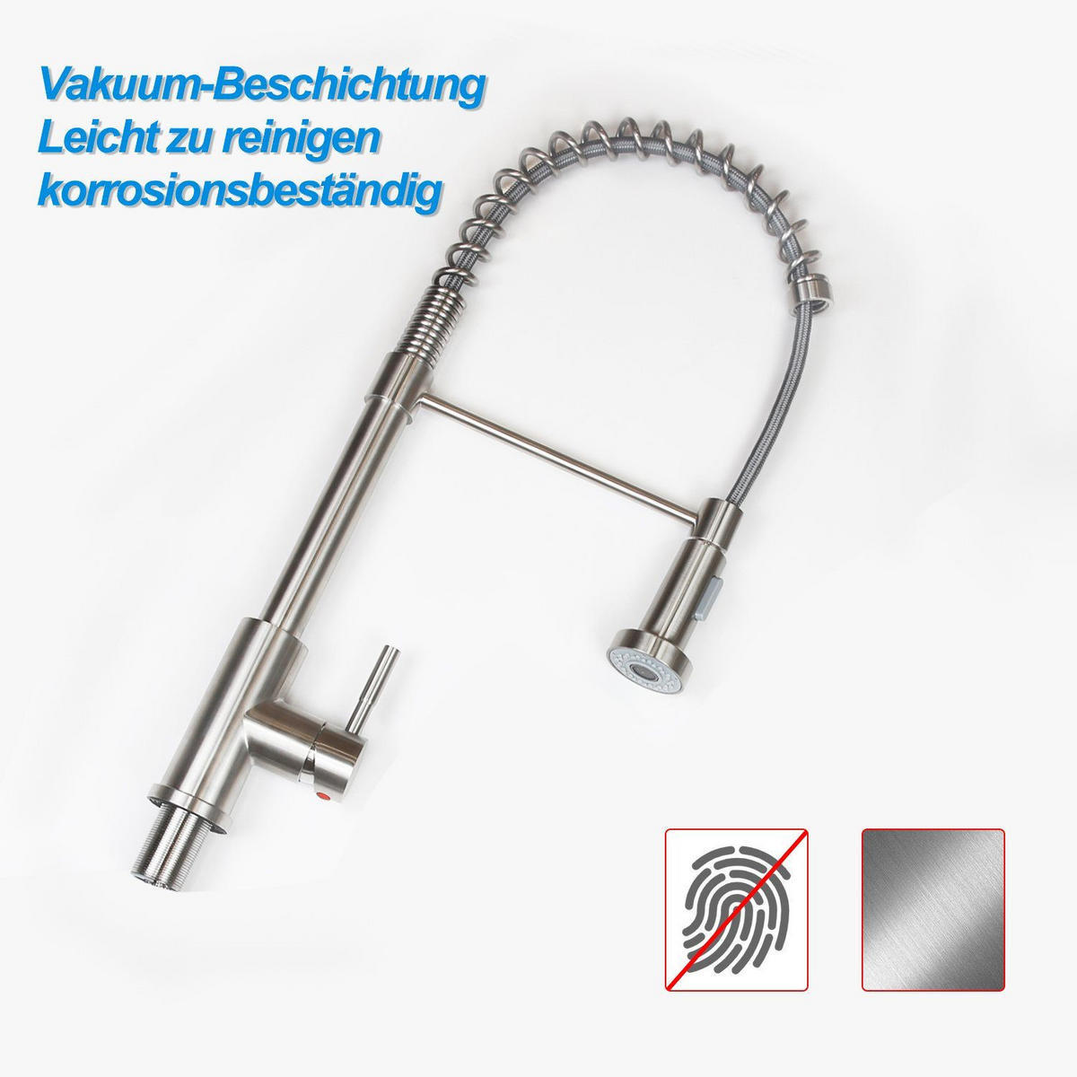 KÜCHENARMATUR Tauvin 5/55/25 cm - Silberfarben, Metall (5/55/25cm) - ZMH