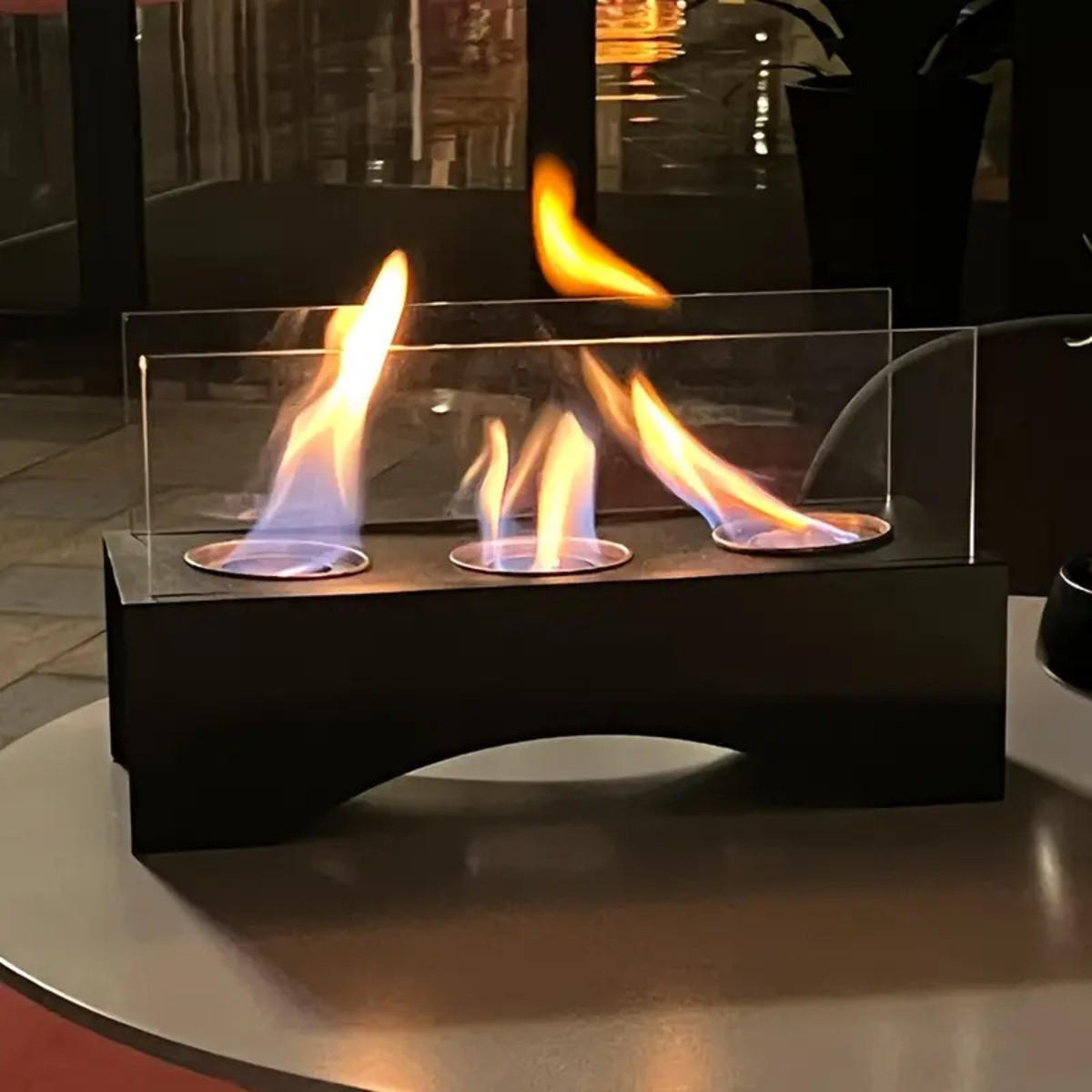 BIOETHANOL-KAMIN Schwarz 32/13.5/17.5 cm - Schwarz, Metall (13.5/17.5/32cm) - Authentics