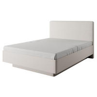 BETT Beige LENA Mit Kopfteil Holzrahmen 160 cm Mit Bettkasten - Beige, Textil (160/200cm) - Sepro Meble