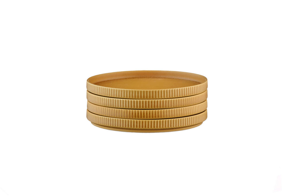 TELLER Scandi Ø16,5cm - 4er-Set - Ocre - Gelb, Keramik (16.5cm) - Björn