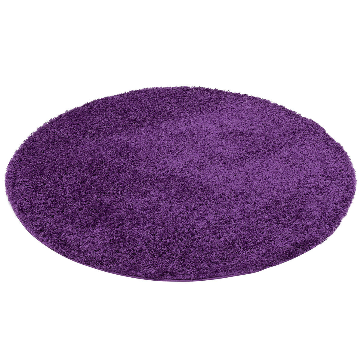 HOCHFLOR LANGFLOR SHAGGY TEPPICH FLUFFY RUND - Lila, Textil (200/200cm) - Pergamon