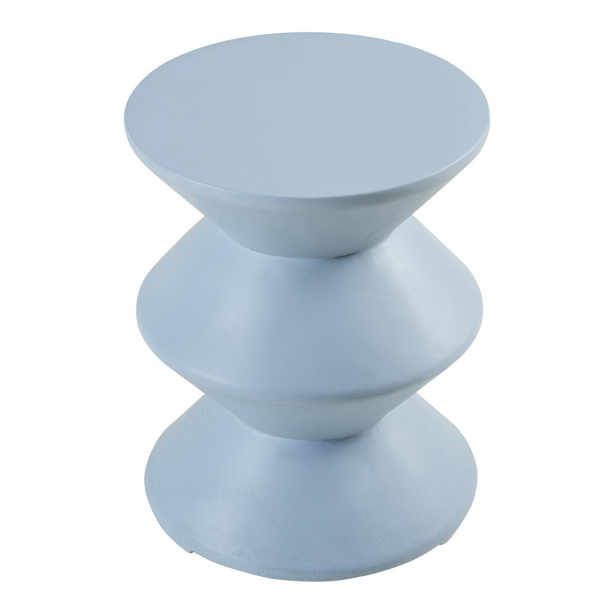 ODKLÁDACÍ STOLEK Kyppeslo - světle modrá, kámen (36.5/36.5/47cm) - [en.casa]