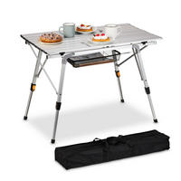 KLAPPTISCH - Silberfarben, Metall (51/90/65.5cm) - Relaxdays