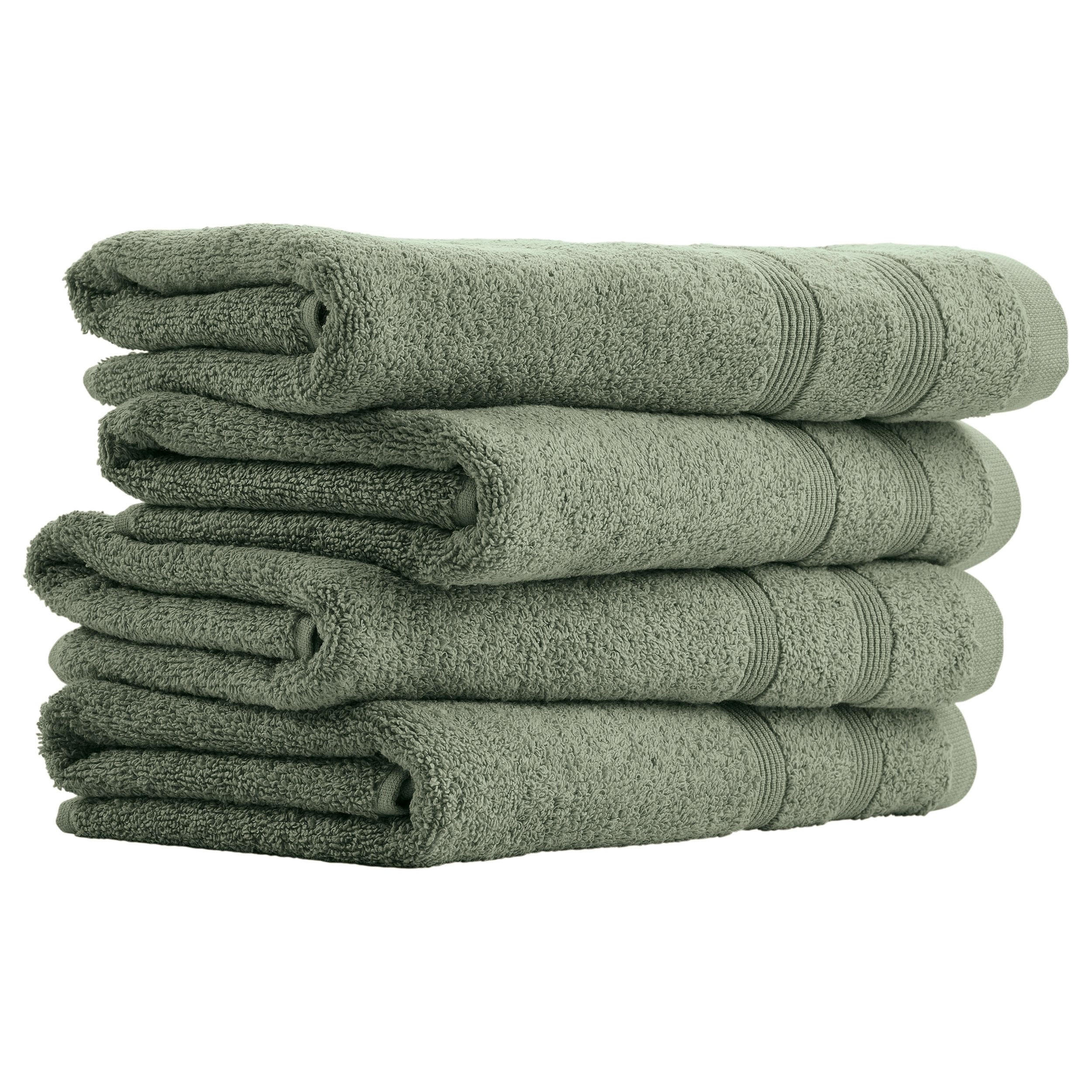 HANDTUCHSET Brooklyn - 4-teilig - 50x100cm - Grün - Grün, Textil (50/100cm) - Uncover by Schiesser