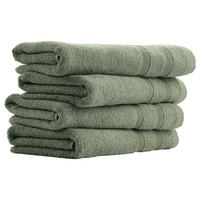 HANDTUCHSET Brooklyn - 4-teilig - 50x100cm - Grün - Grün, Textil (50/100cm) - Uncover by Schiesser