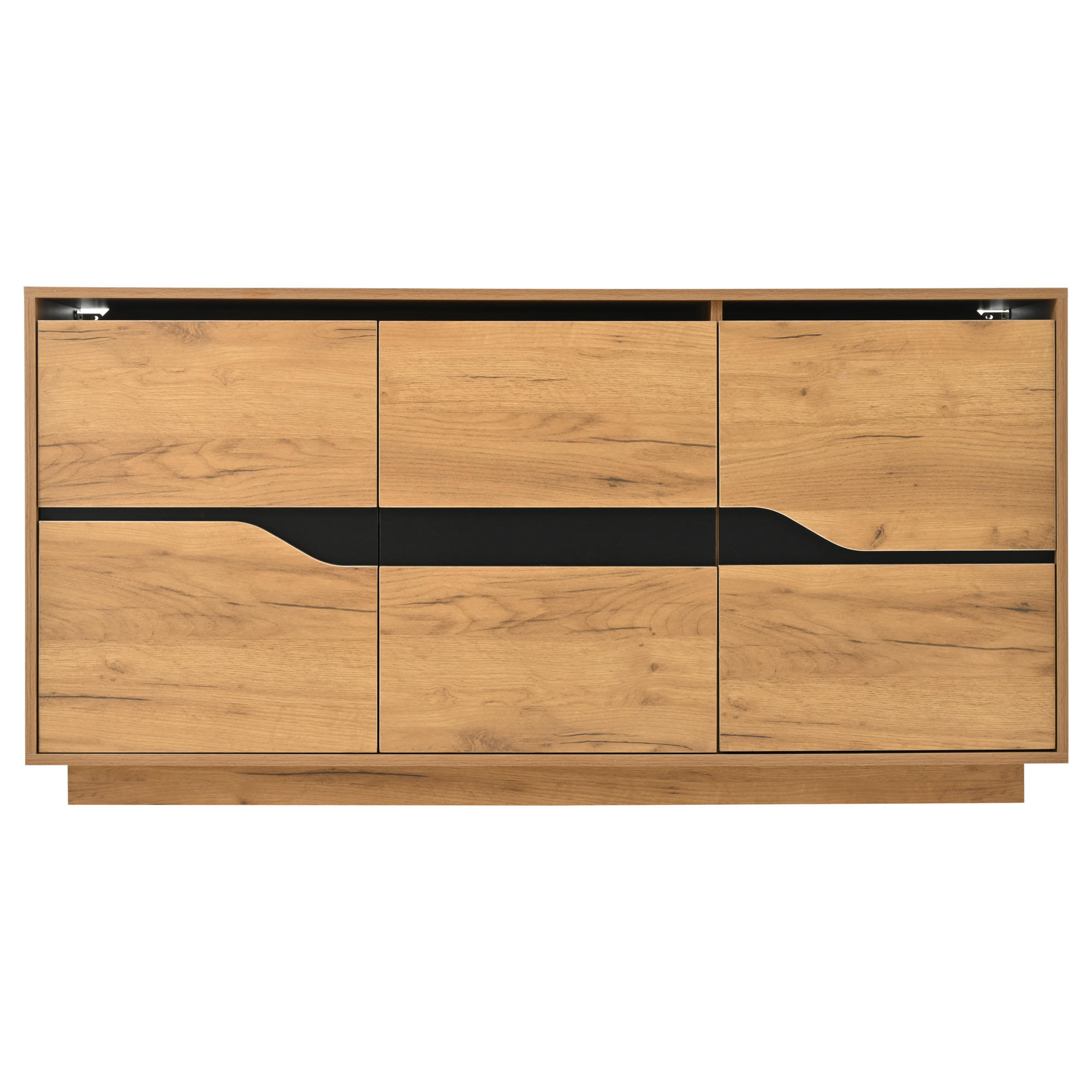 SIDEBOARD Eichefarben 140/40/70 cm - Eichefarben, Holzwerkstoff (140/70/40cm) - PANGIVO