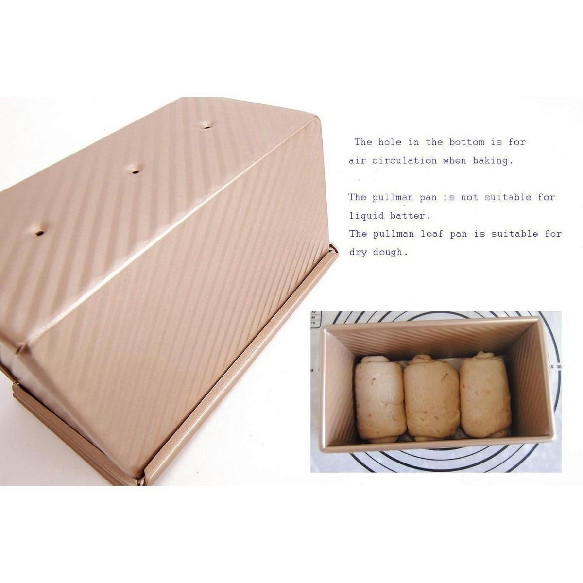 BROTBACKFORM mit Deckel 21.5 x 12.3 x 11.4 cm - Beige, Metall (21/11/12cm)