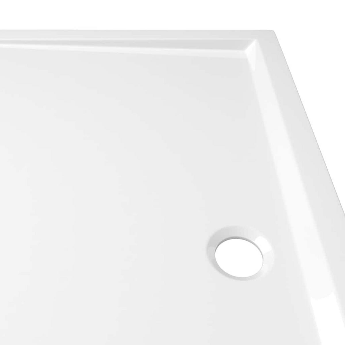 DUSCHTASSE Rechteckig Weiss 80/120 Cm - Weiß, Glas (120/4/80cm) - vidaXL