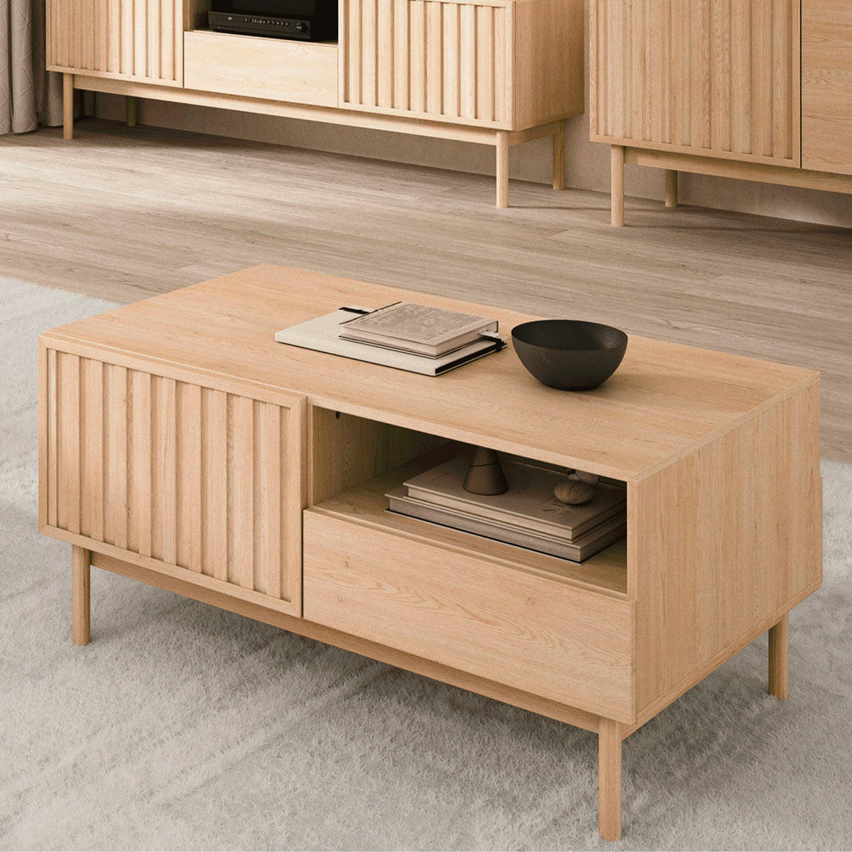 KONFERENČNÍ STOLEK Idor Dřevo - hnědá, kompozitní dřevo (63.6/106/53.3cm) - Petits-meubles