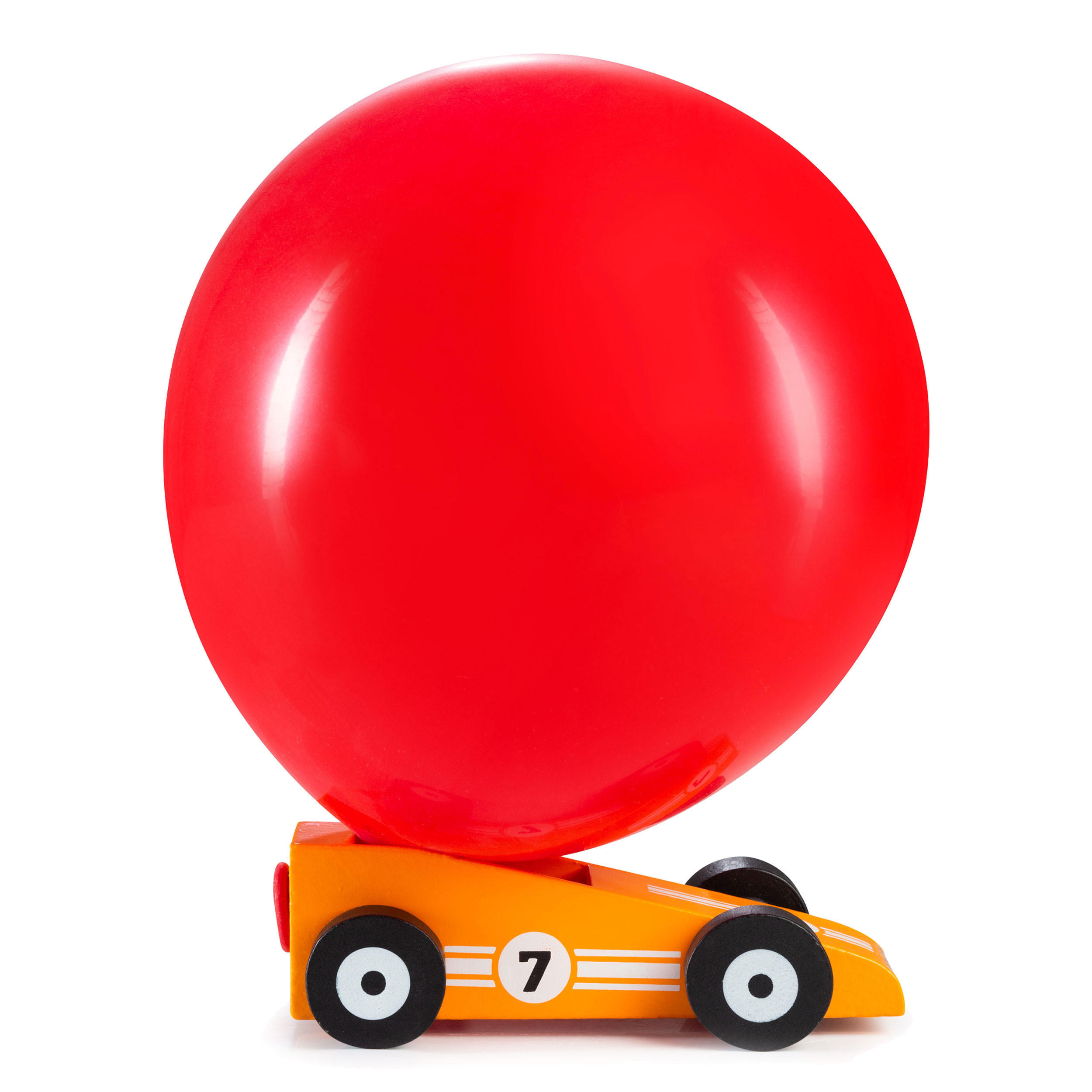 LUFTBALLONAUTO Orangestar, Kiefernholz, Orange - Orange, Holz (15/6.1/7.5cm)