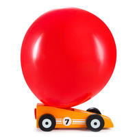 LUFTBALLONAUTO Orangestar, Kiefernholz, Orange - Orange, Holz (15/6.1/7.5cm)