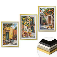 WANDBILDER 3er Set - 40x60 cm Goldrahmen - Zitrusfrüchte im Garten - Goldfarben, Kunststoff (40/60cm) - ArtPrintCave