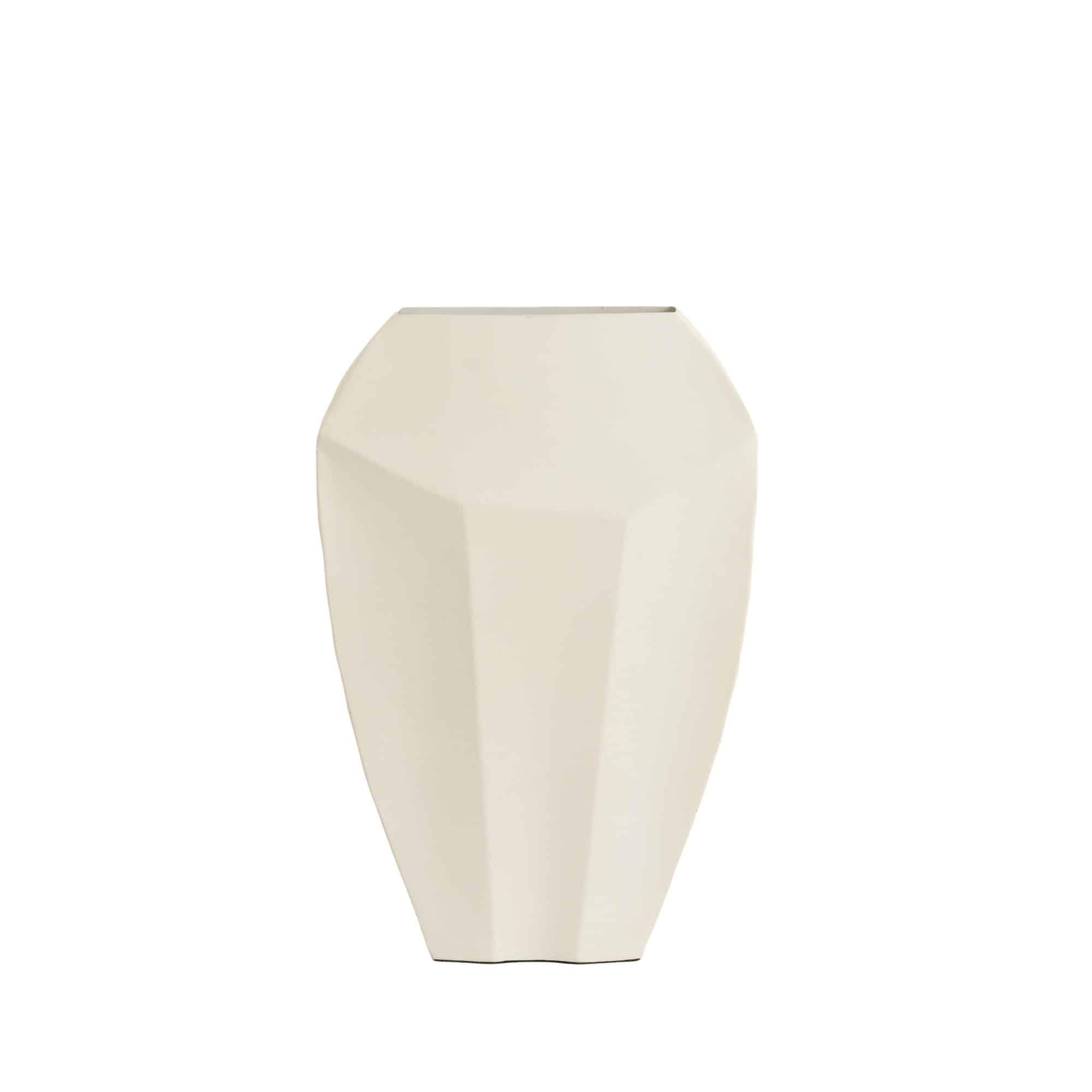 VASE Cordoba Weiß 30/13/45 cm - Weiß, Metall (45cm) - Light & Living