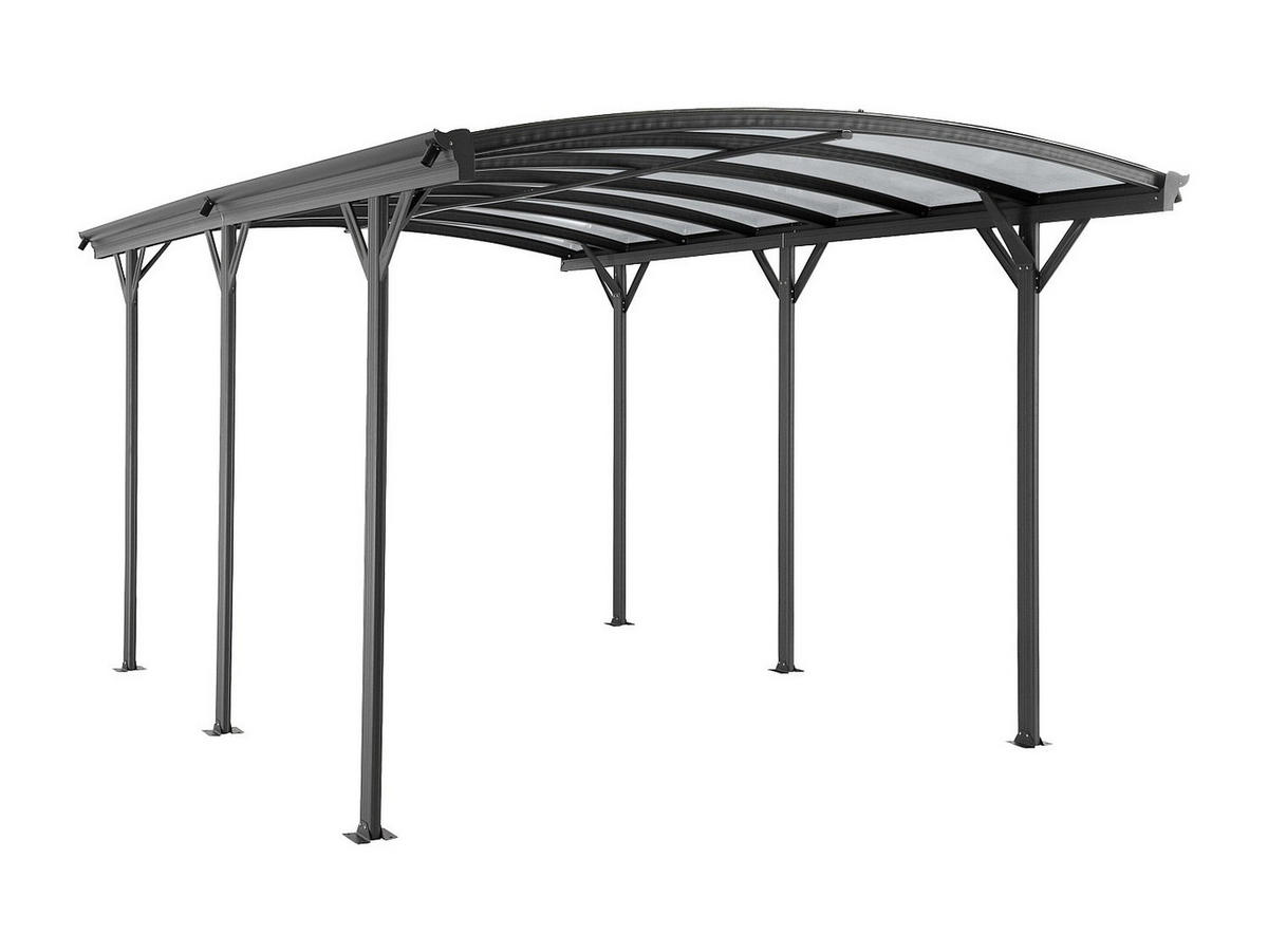 FREISTEHENDES Carport - 1 Person - Plastik, Metall - Anthrazitgrau - - Anthrazit, Kunststoff/Metall (370/210/294cm) - Vente-Unique