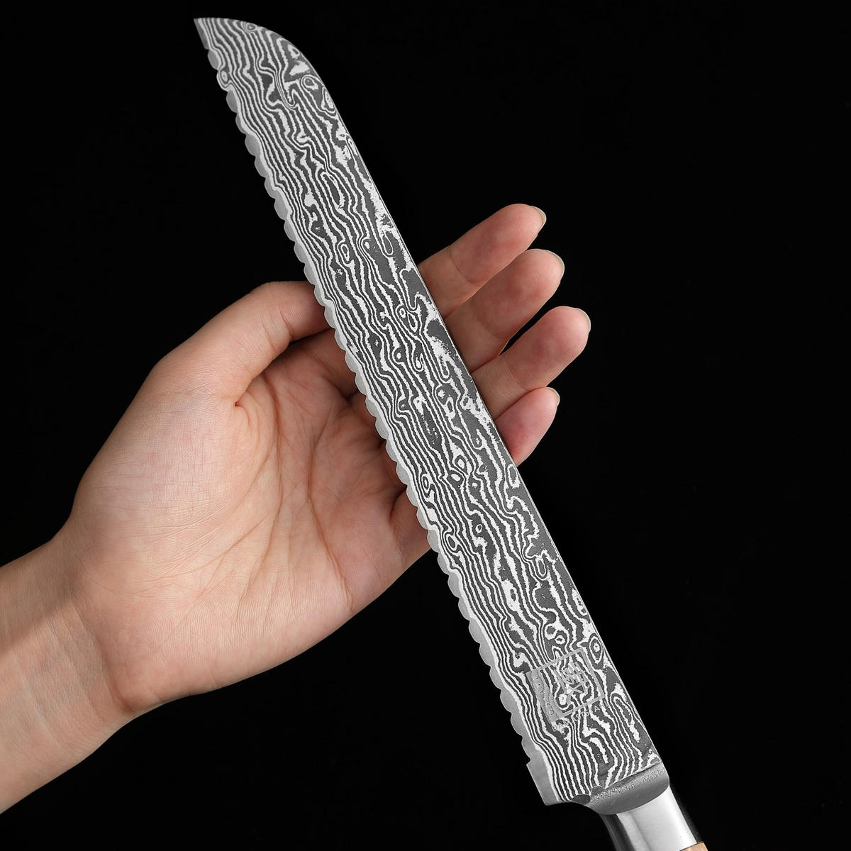 BROTMESSER 23 cm - Birkefarben, Holz/Metall (37cm) - Zayiko