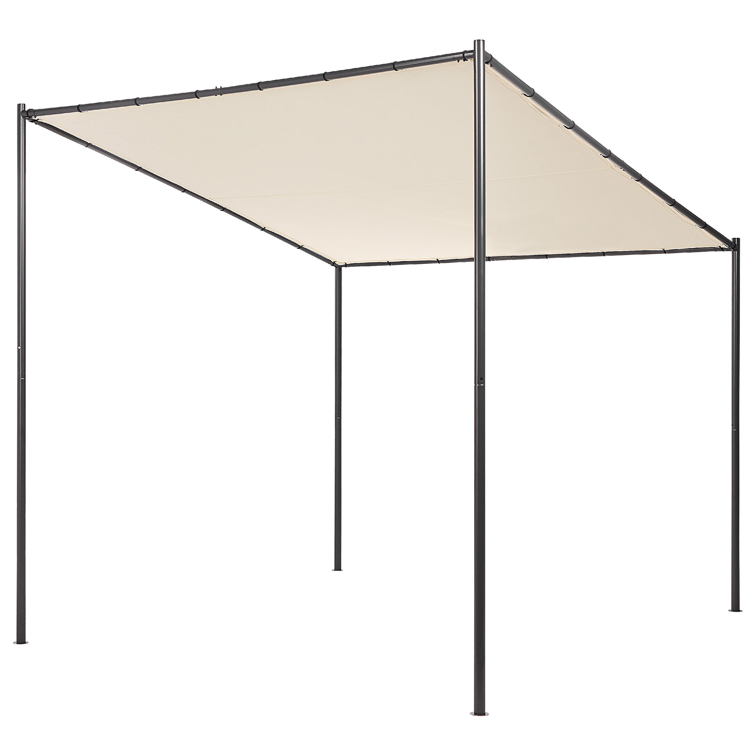 Beliani PERGOLA Ocel béžová 282/294 cm Vimino