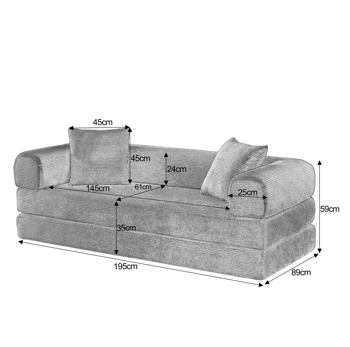 SOFA mit Schlaffunktion Velours Terracotta - Terracotta, Kunststoff (89/59/195cm) - Meubliv