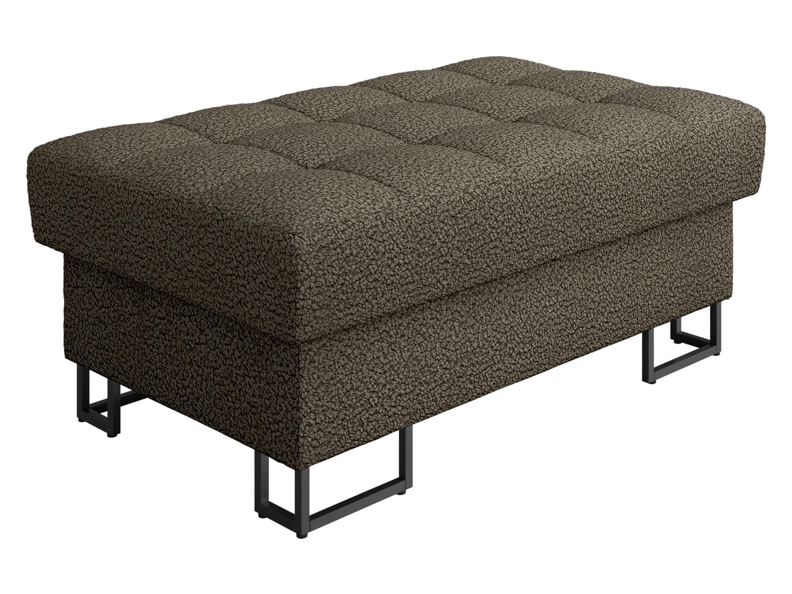 POLSTERHOCKER Laris - Dunkelbraun/Schwarz, Holz/Textil (106/44/67cm) - MIRJAN24