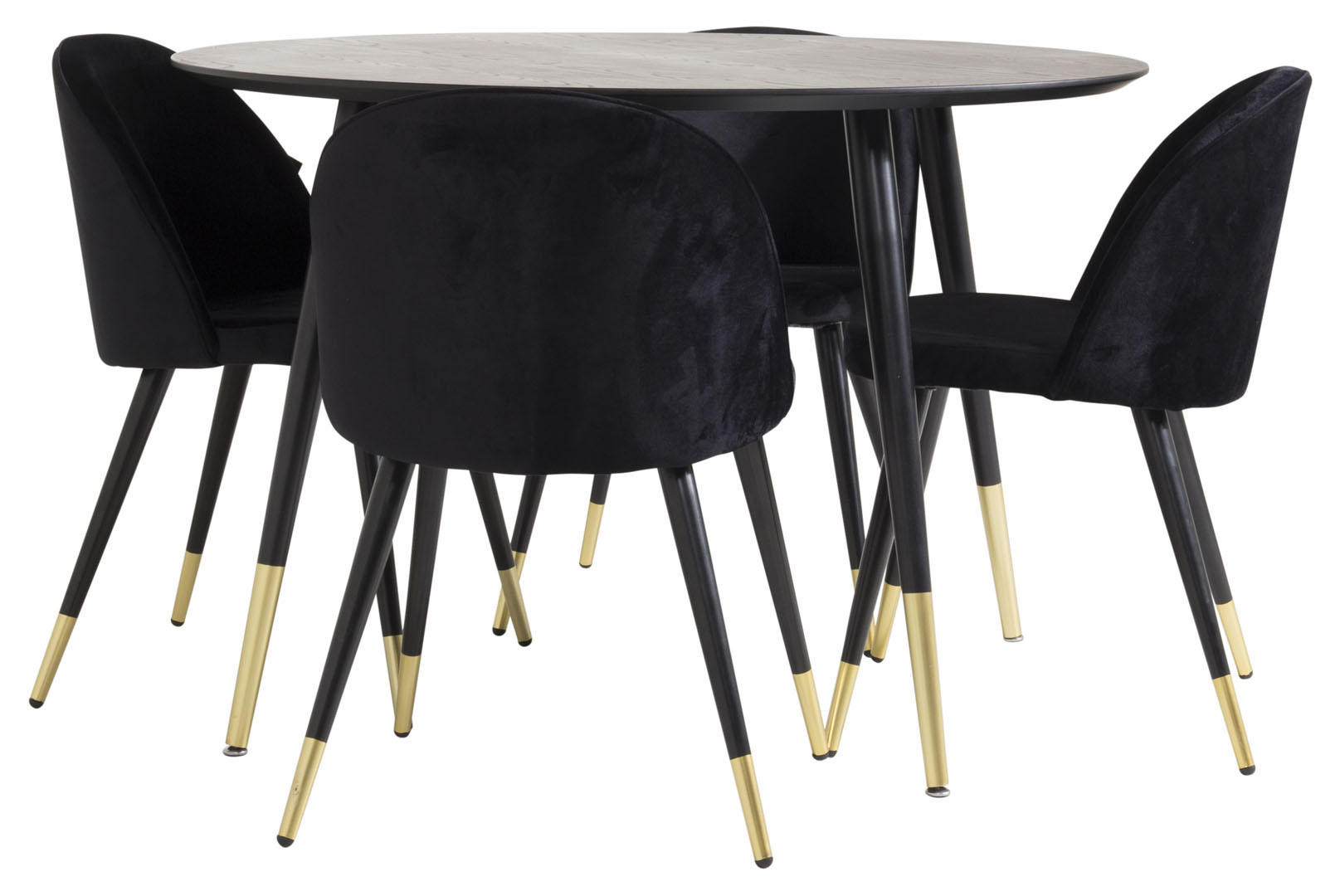 TISCHGRUPPE Schwarz - Schwarz, Holzwerkstoff (115/75/115cm) - ebuy24