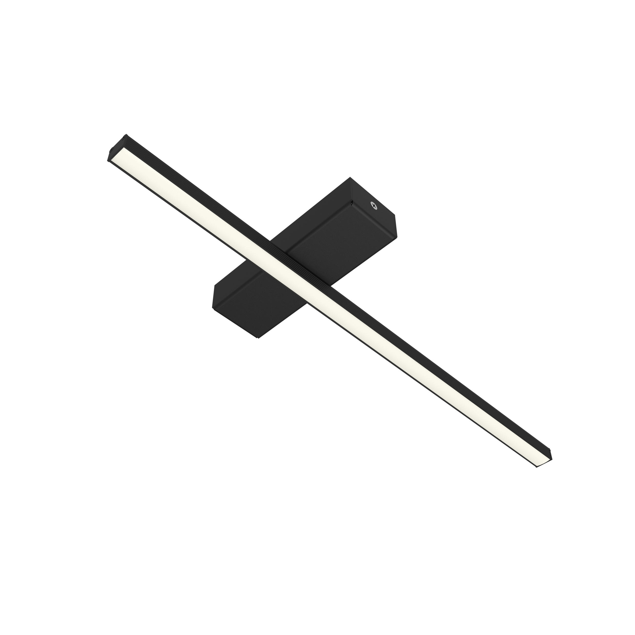 LED-DECKENLEUCHTE Splint L50 - Schwarz, Metall (2/50/2cm) - Lumicom