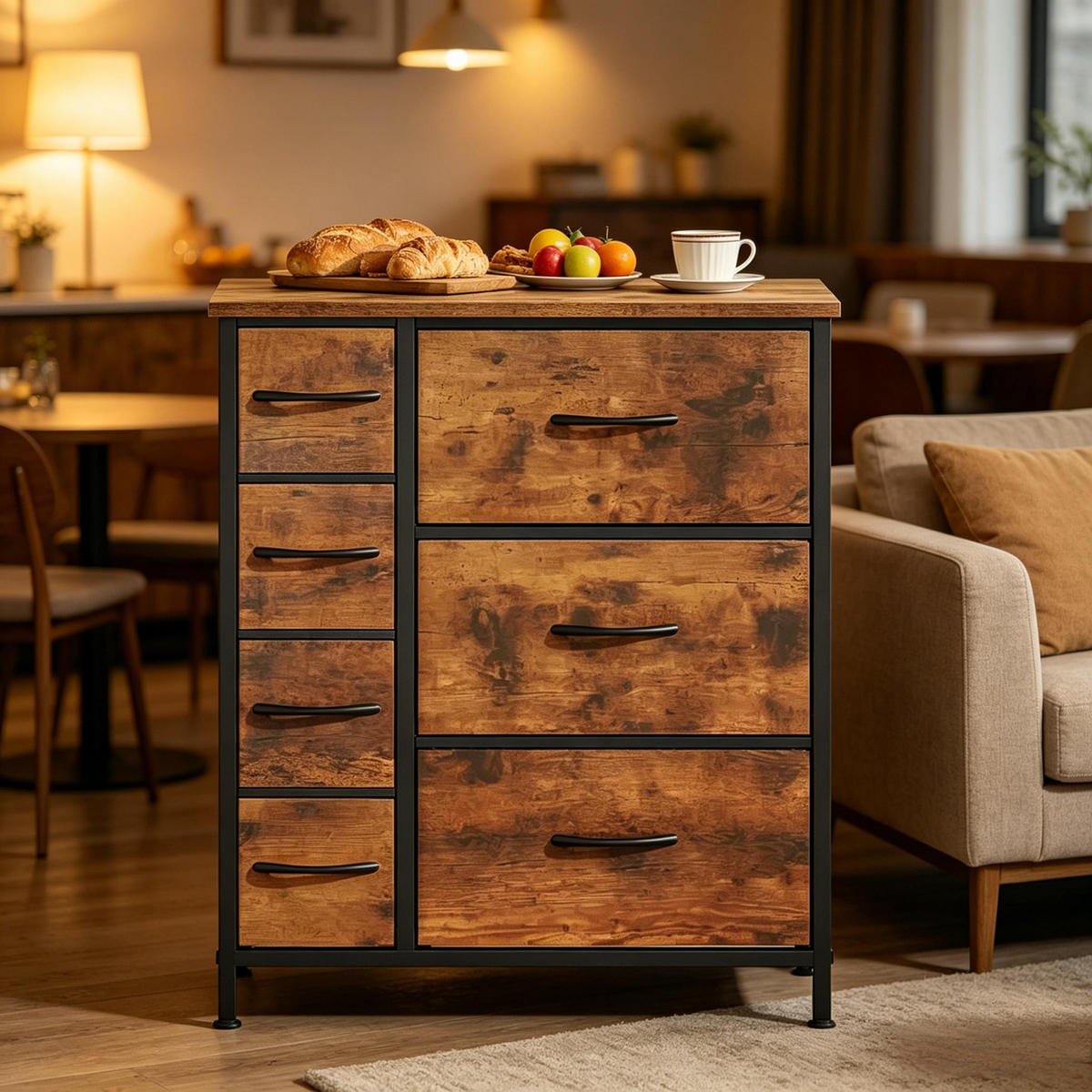 SIDEBOARD Rustikalbraun 63.5/30/73 cm - Wildeiche, Holz (63.5/73/30cm) - PANGIVO