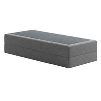 BOXSPRINGBETT mit Bonnell Matratze, 100 x 200 cm, in Grau - Grau, Naturmaterialien (100/200cm) - Home Collective