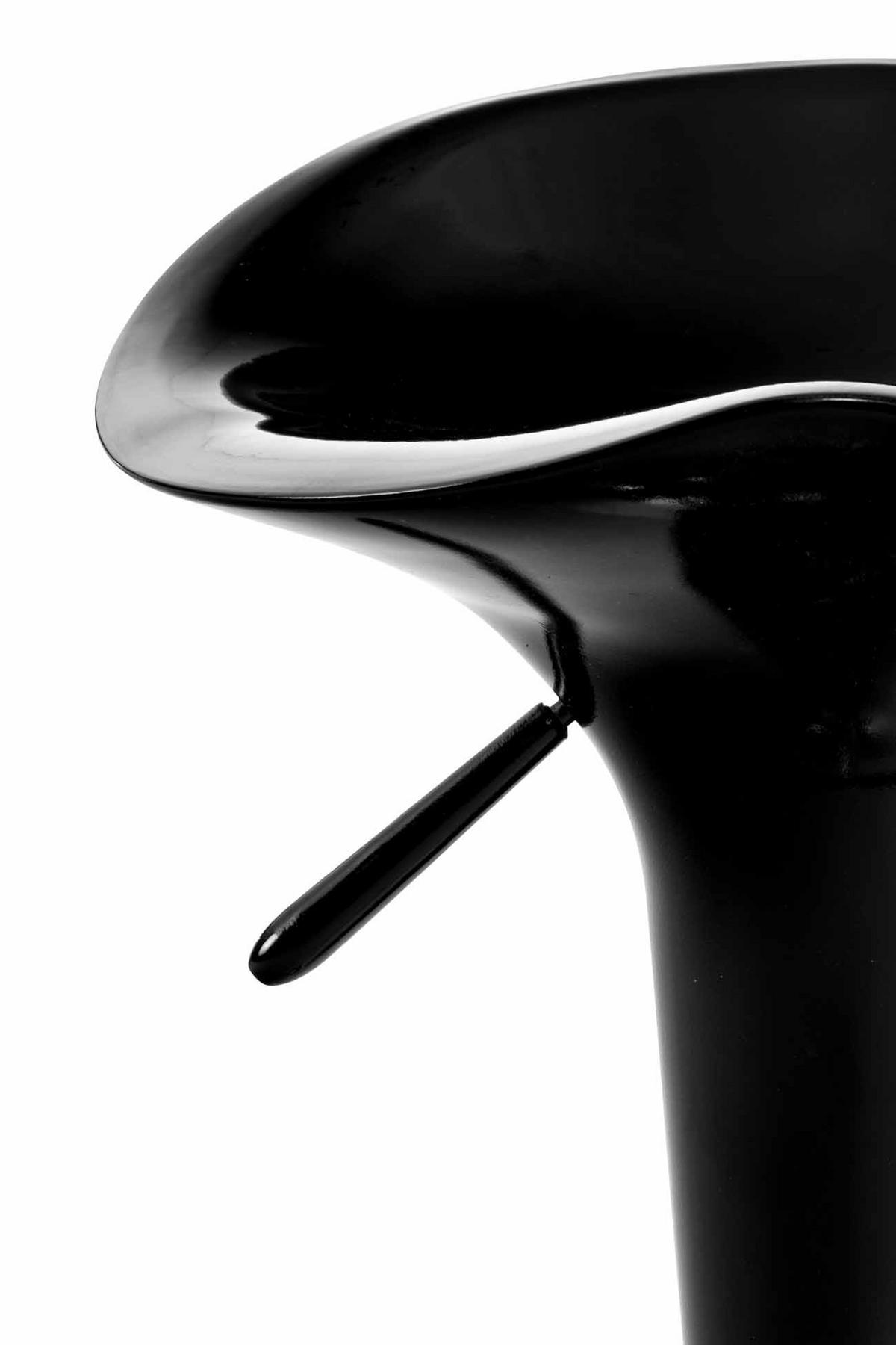 BARHOCKER Kunststoff Schwarz - Chromfarben/Schwarz, Kunststoff/Metall (37/87/37cm) - CLP
