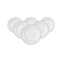 KAFFEEUNTERTASSEN Geo beige ø 15,5 cm 6er Set - Beige, Keramik (15.5cm) - Ritzenhoff Breker