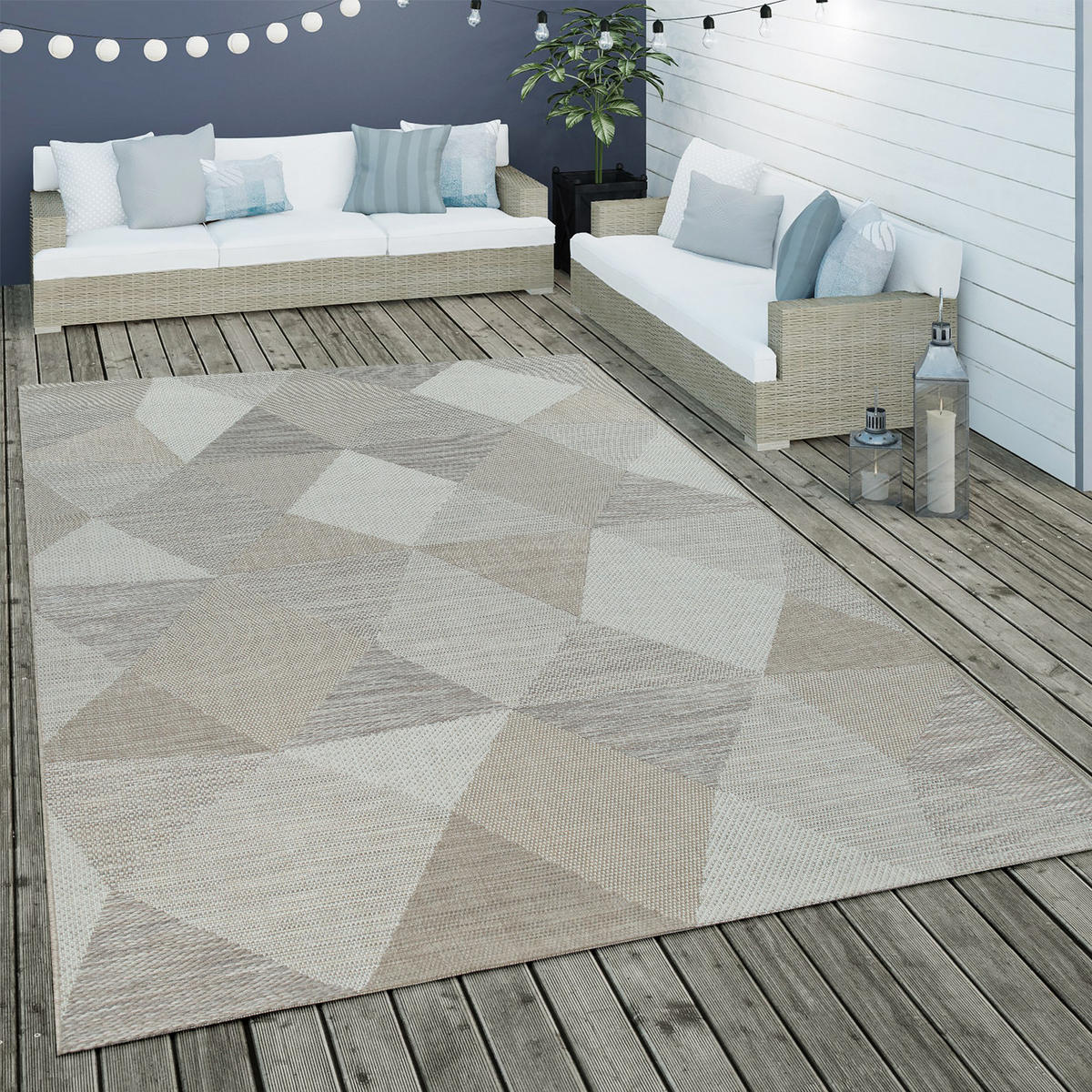 OUTDOORTEPPICH 120/170 cm Kortrijk 743 - Beige, Textil (120/170cm) - Paco Home
