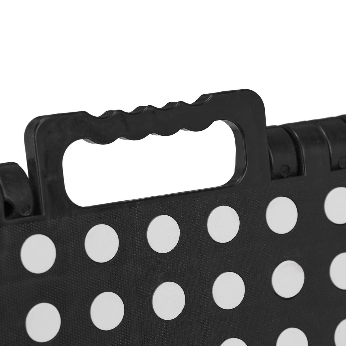 KLAPPHOCKER - Schwarz, Kunststoff/Textil (39/39/32cm) - Relaxdays