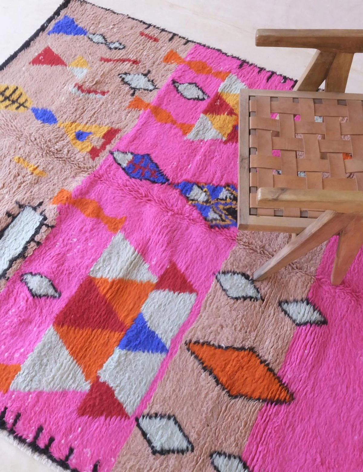 BERBERTEPPICH aus reiner Wolle 191x 235 cm - Pink, Naturmaterialien (191/235cm) - AFK Living