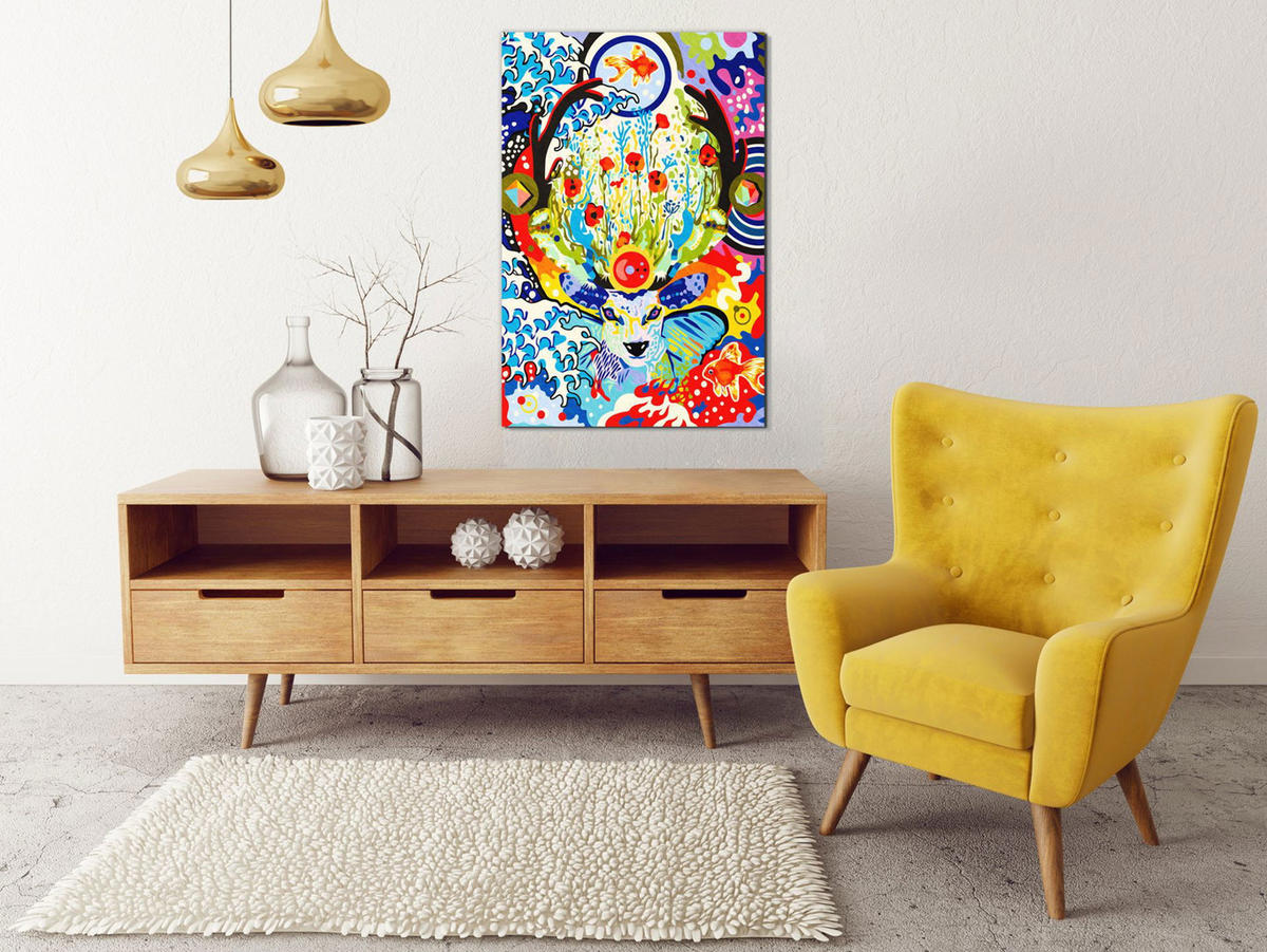 MALEN NACH ZAHLEN 40/50 cm - Multicolor, Textil (1.4/50cm) - KUNSTLOFT