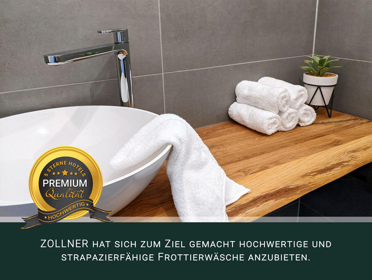 GÄSTETÜCHER, 10er-Set, 30x50 cm, 100% Baumwolle, Weiß - Weiß, Textil (30/50cm) - Zollner