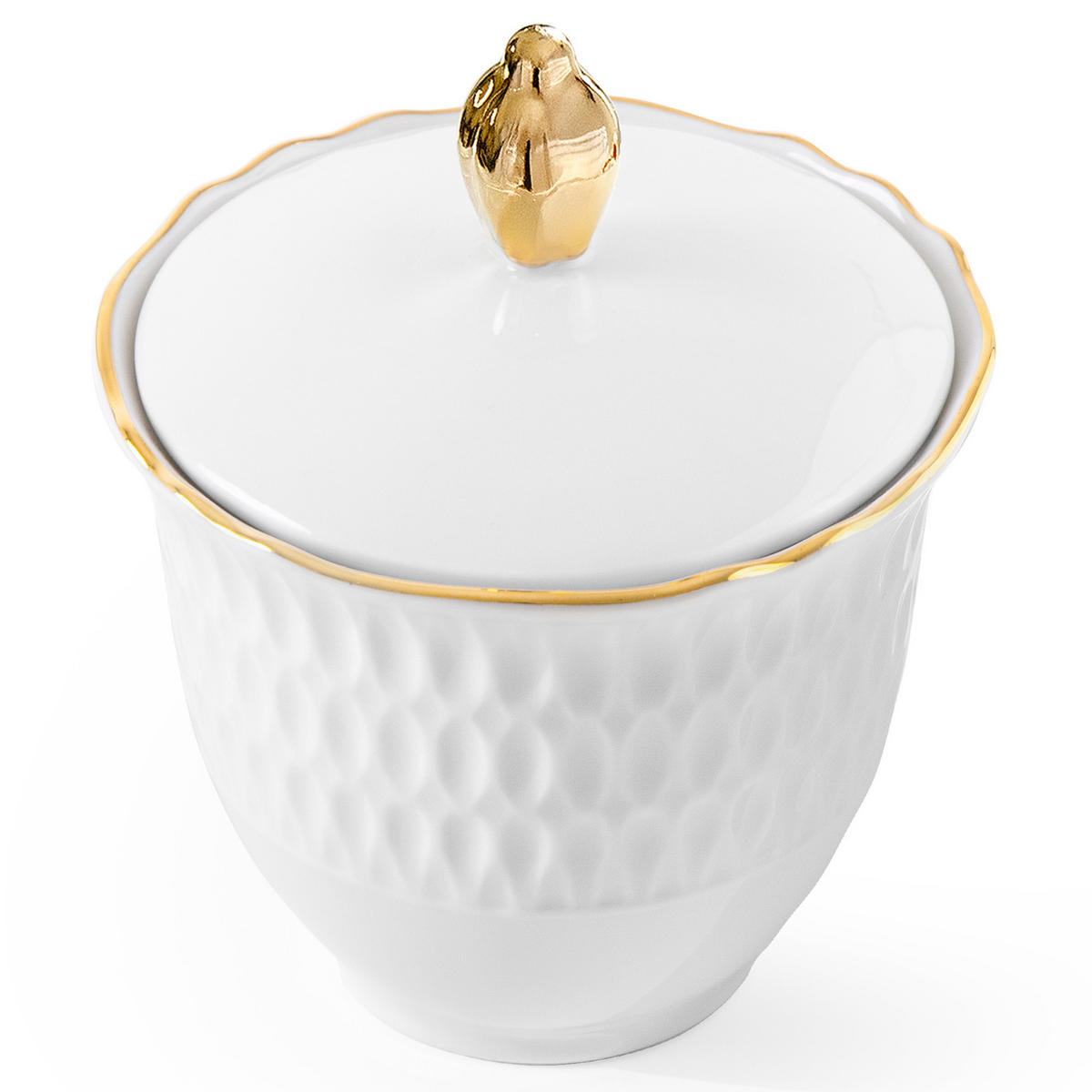 ZUCKERDOSE CMIELOW SOFIA aus Porzellan - Weiß, Keramik (8/12cm) - KONSIMO®