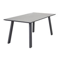 GARTENTISCH Denver 180x90x75cm, Glaskeramik, Grau - Grau, Keramik (90/180/75cm) - dasmöbelwerk