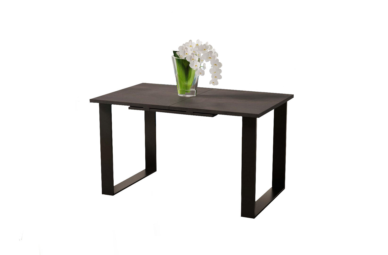 ESSTISCH Cora ausziehbar bis 210 cm - Graphitfarben, Holzwerkstoff (130/80/76cm) - Endo-Moebel