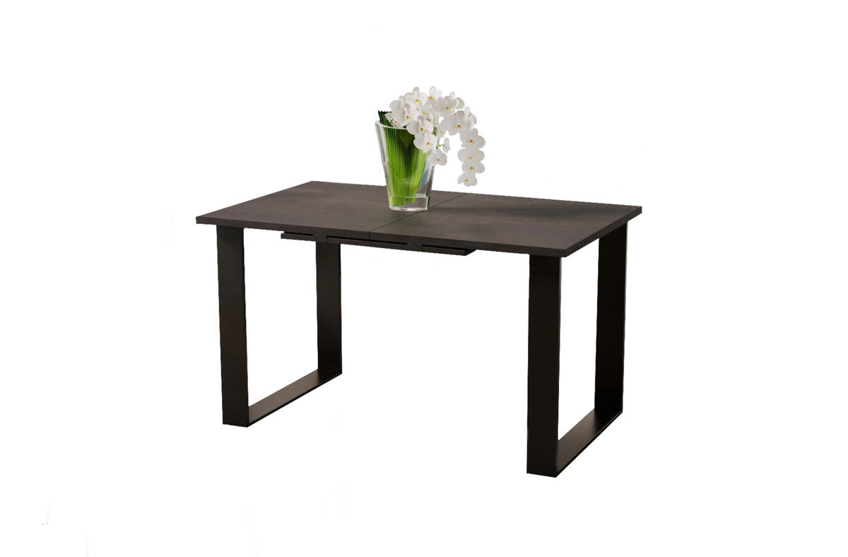 ESSTISCH Cora ausziehbar bis 210 cm - Graphitfarben, Holzwerkstoff (130/80/76cm) - Endo-Moebel