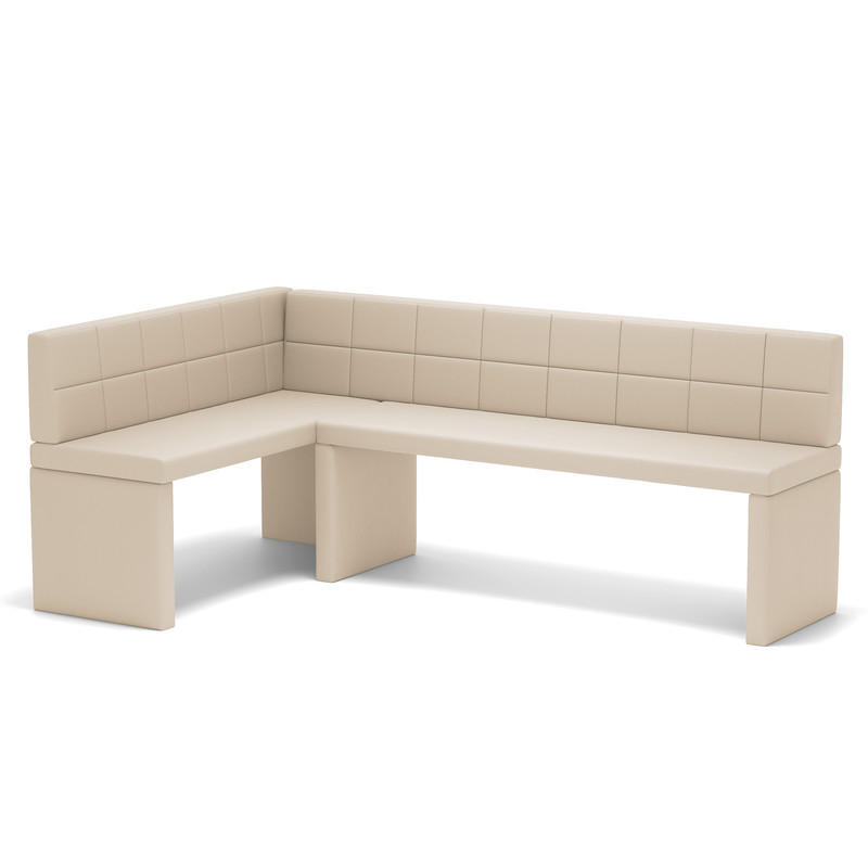 ECKBANK links MELVIN Kunstleder, 142/196 cm Beige - Beige, Holz/Kunststoff (142/196cm) - Idohome