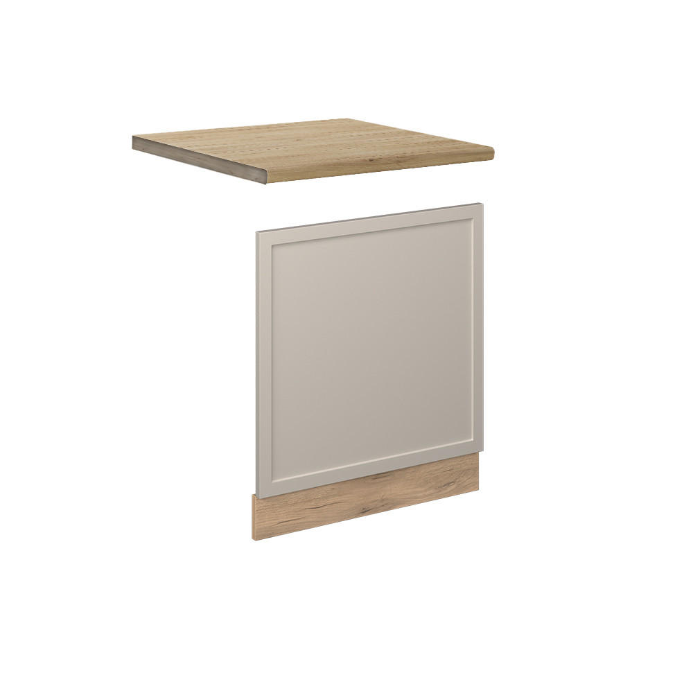 FRONTPANEL Fame-Line Gråbeige 60 cm , AP Oak Grå, Honungsek 67.4/60/60 cm