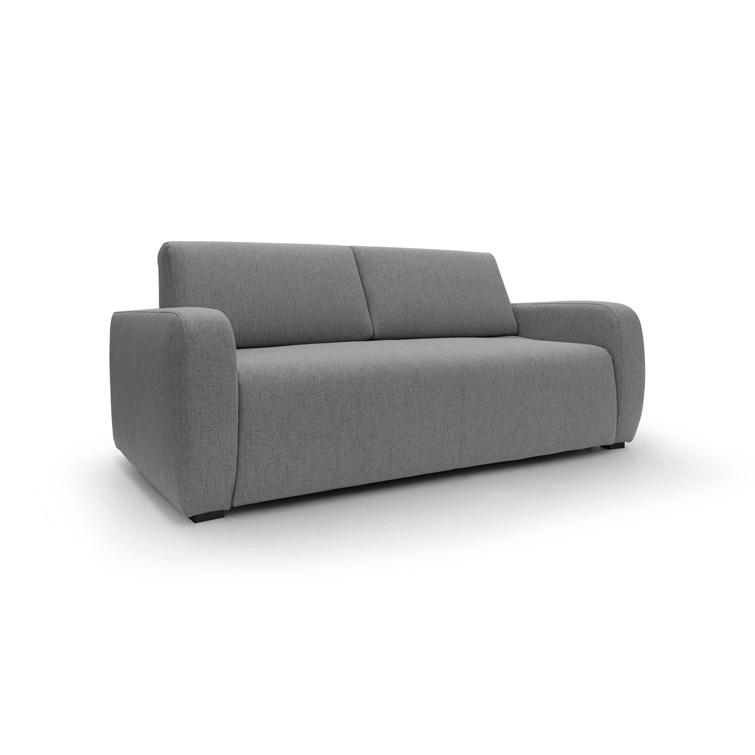 Divani.store Schlafsofa Grau 215x93x100 cm