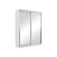 SCHIEBETÜRENSCHRANK Modin 150 - Schwarz/Weiß, Holzwerkstoff/Kunststoff (150/216/65cm) - MIRJAN24