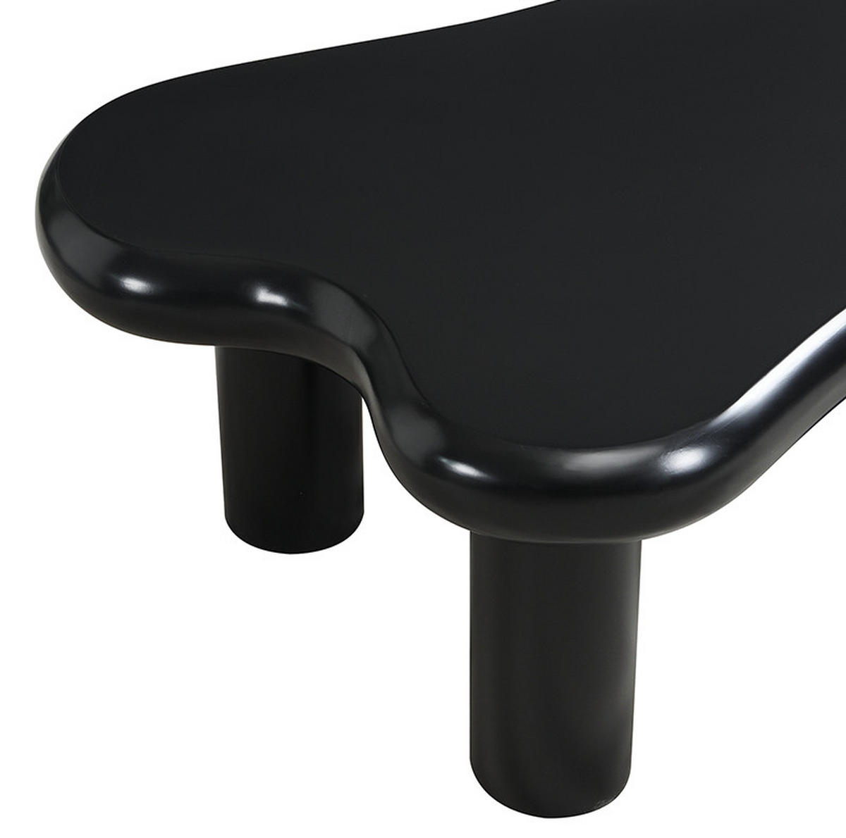 COUCHTISCH 98/65,5/40 cm mit LED-Beleuchtung und Schublade in Schwarz - Schwarz, Holzwerkstoff (98/65.5/40cm) - Flora Grace