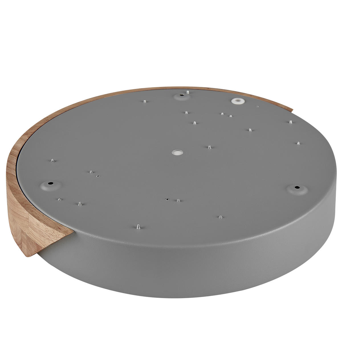 DECKENLEUCHTE Pattani 31/31/5 cm - Grau, Metall (31/31/5cm) - Beliani
