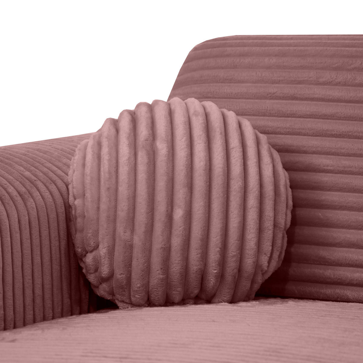 ECKSOFA Puerto, ohne Schlaffunktion, Rosa, links - Schwarz/Rosa, Textil (269/170cm) - Beautysofa