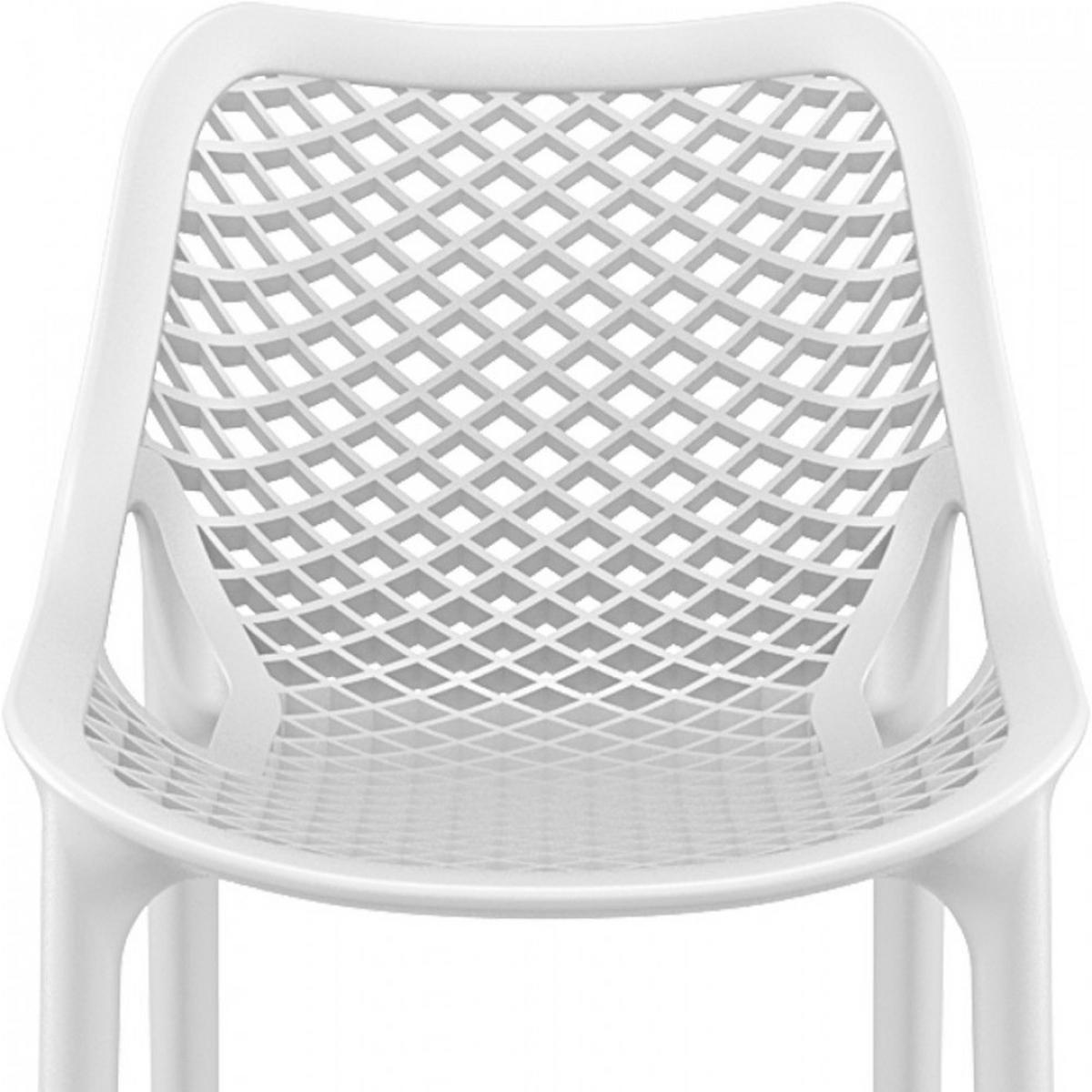 BARHOCKER Weiß 44x95x51cm - Weiß, Kunststoff (44/95/51cm) - AlterEgo
