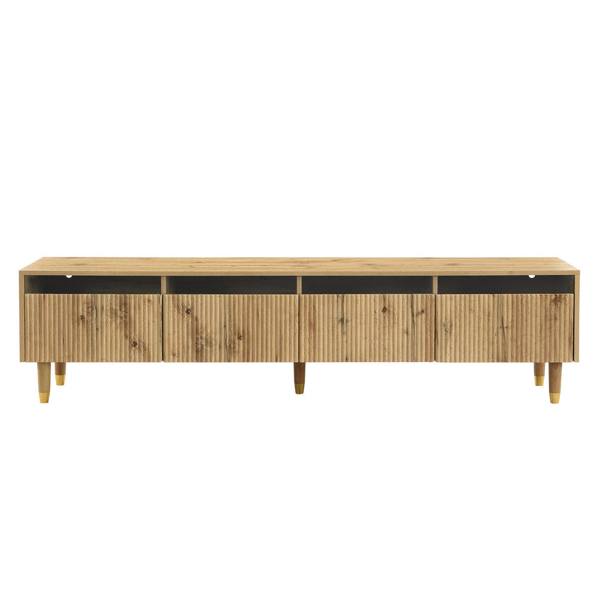 TV-SCHRANK mit 4 Schubladen 178 cm MDF Holzoptik - Braun, Holzwerkstoff (35/45/178cm) - Beauniv