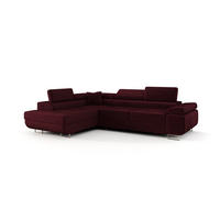 ECKSOFA Monaro Mit Schlaffunktion - Bordeaux, Holzwerkstoff/Textil (275/202cm) - Fun Möbel