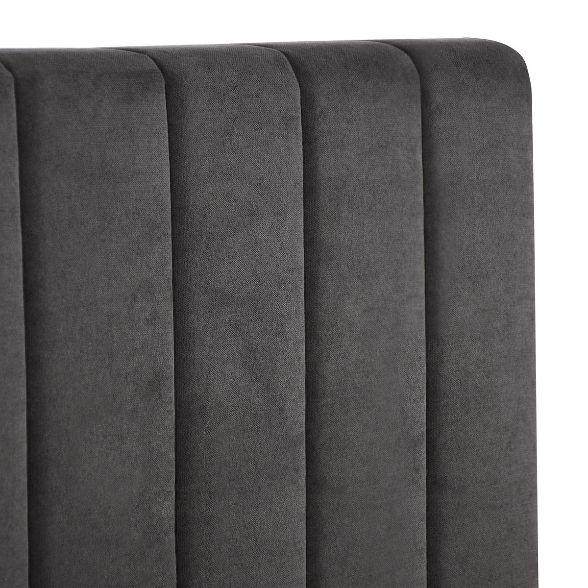 POLSTERBETT Melvio Einzelbett 90x200 cm mit Bettkasten und Schaumstoffmatratze 10 cm, Dunkelgrau - Dunkelgrau, Textil (90/200cm) - Beautysofa