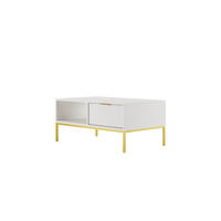 COUCHTISCH Austin II 60/45,4/100 cm - Goldfarben/Weiß, Holzwerkstoff (100/60/45cm) - Kocot Kids