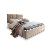 POLSTERBETT LIMENA 160x200 cm mit Bettkästen - Beige - Beige, Holz (160/200cm) - MASSENO